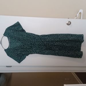 Green Polka Dot Midi Dress
